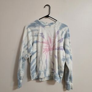 Spiritual Gangster Blue and Pink Tie-Dye Sweatshirt